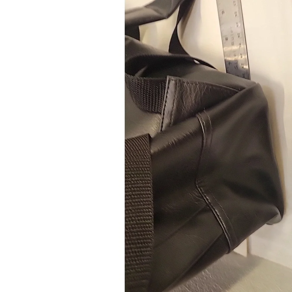 Sessions Y2K Black Faux Leather Backpack School Grunge‎ Goth Emo Daypack skater